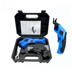 Cordless Tungsten Steel Electric Scissors - 8hr Rechargeable Fabric Cutter for Cloth, Canvas, Leather Cutting with Safety Lock